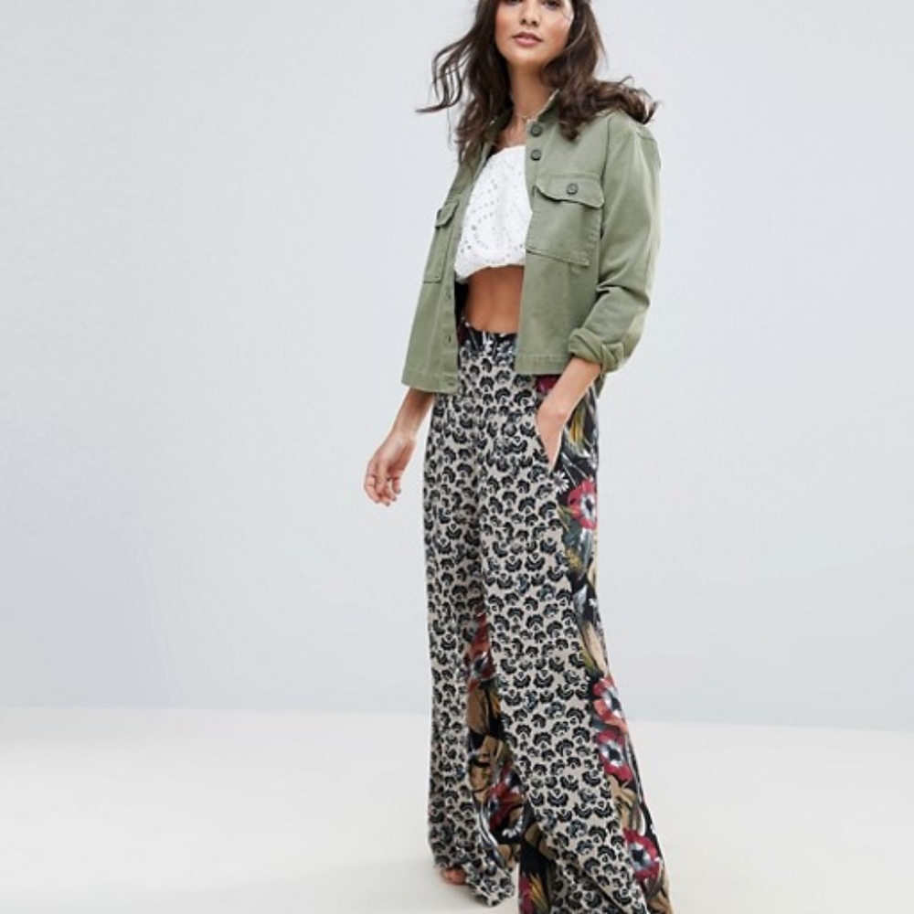 Free People In The Mix Casual Palazzo Trousers